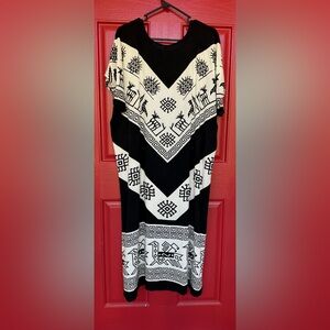 Hand Printed long Dress. Size  L-XL